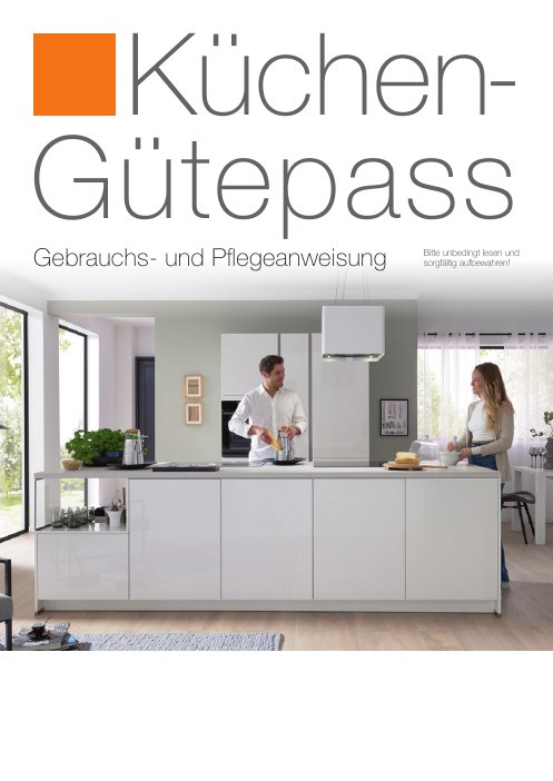 Titelblatt Küchen-Gütepass