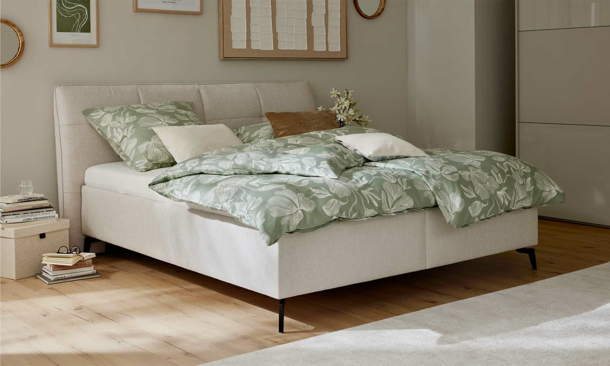 Interliving Polsterbett Serie 1423 in Creme