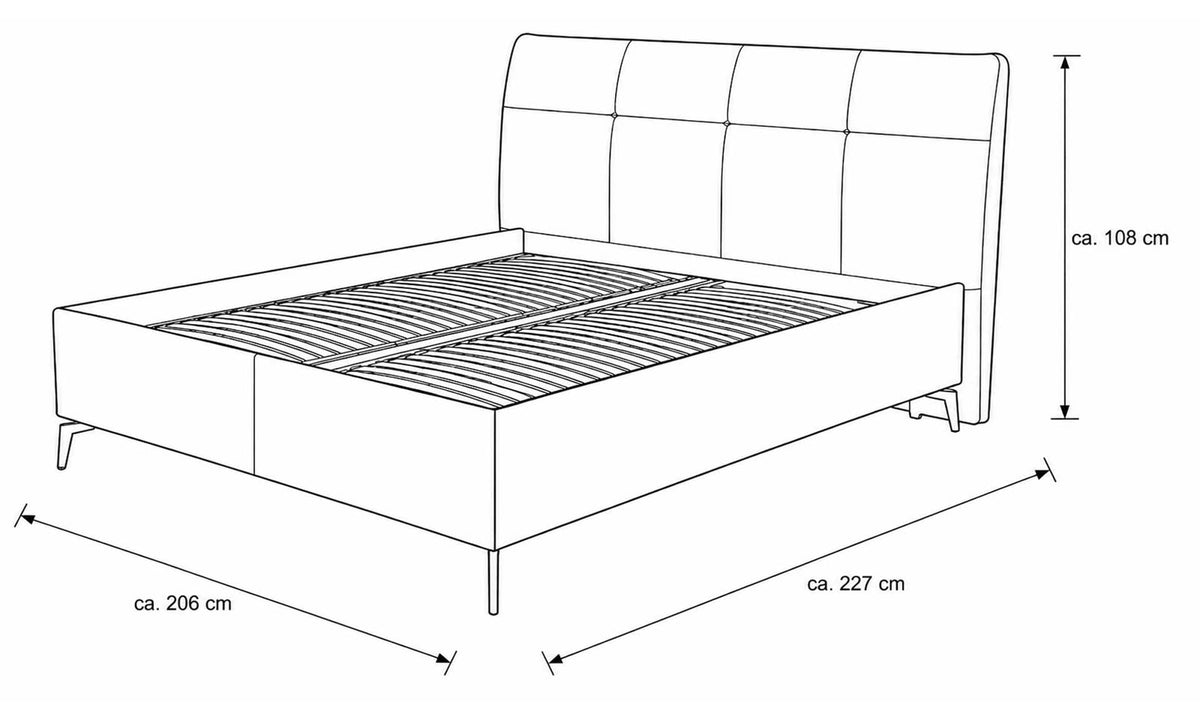 Polsterbett Serie 1423 Bettkasten