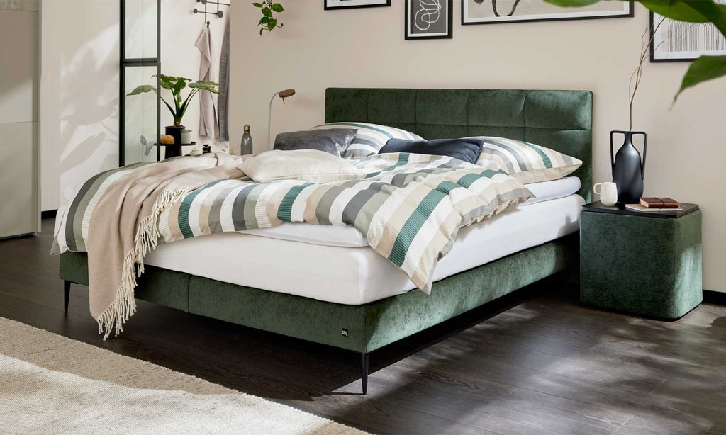 Boxspringbett Serie 1425 Moosgrün Ansicht