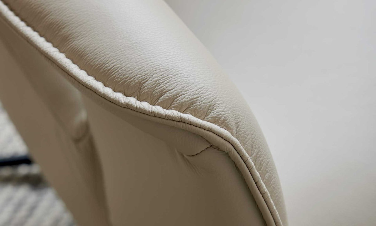 Relaxsessel Leder Ecru