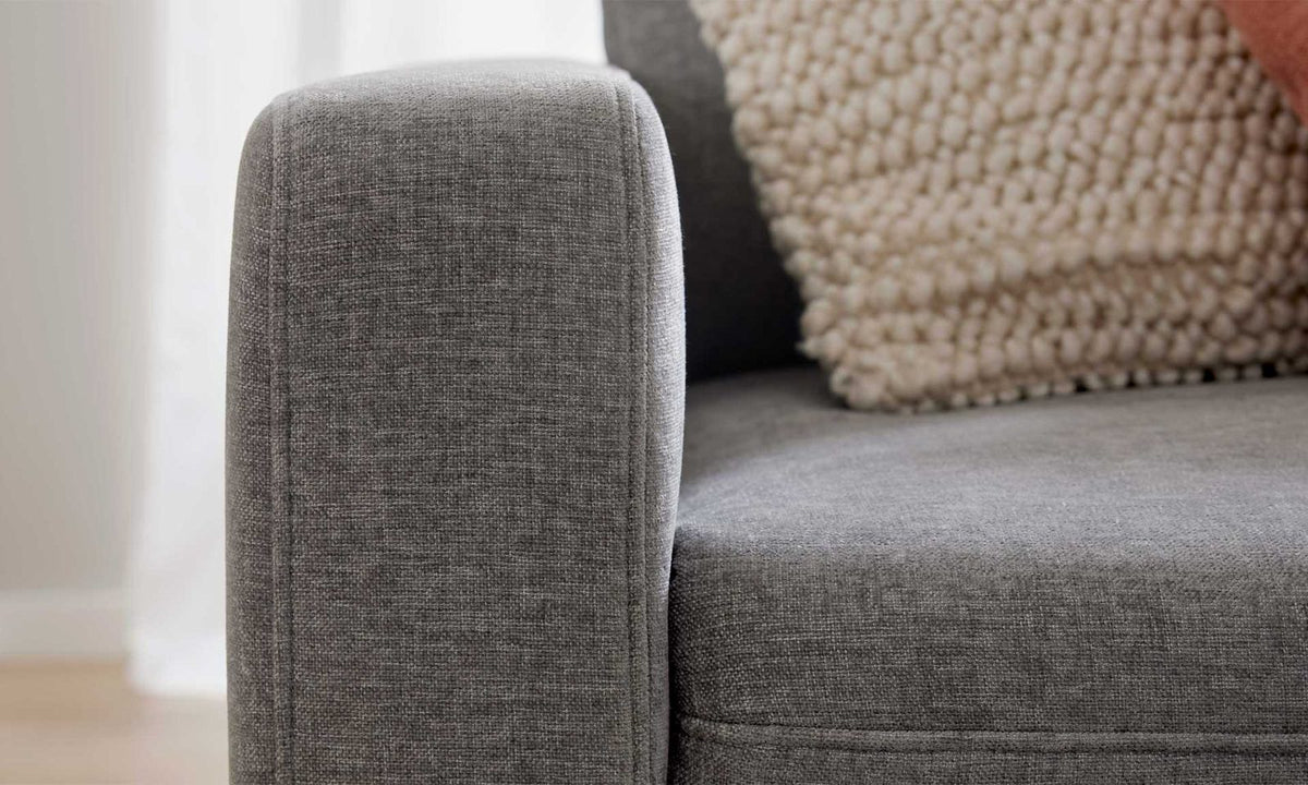 Interliving Serie 4451 – Ecksofa Stoff Grau