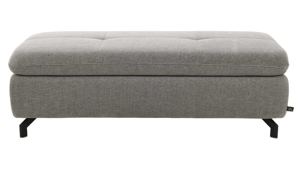 Interliving Serie 4451 – XXL Polsterhocker Stoff Grau