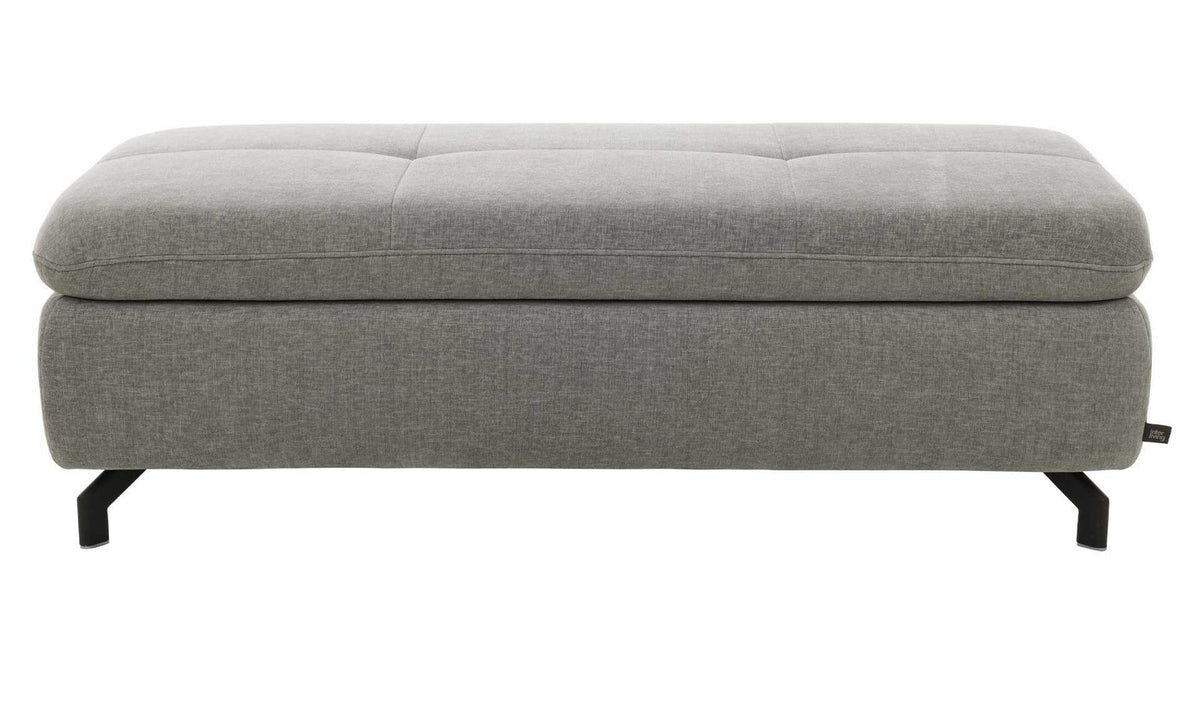 Interliving Serie 4451 – XXL Polsterhocker Stoff Grau