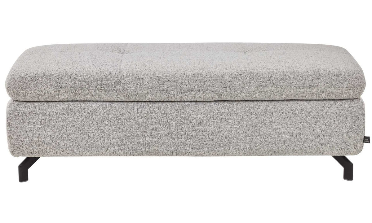 Interliving Serie 4451 – XXL Polsterhocker Stoff Ecru