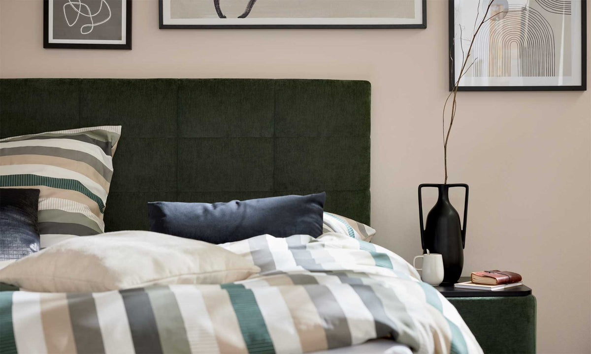 Boxspringbett Serie 1425 Moosgrün Ansicht