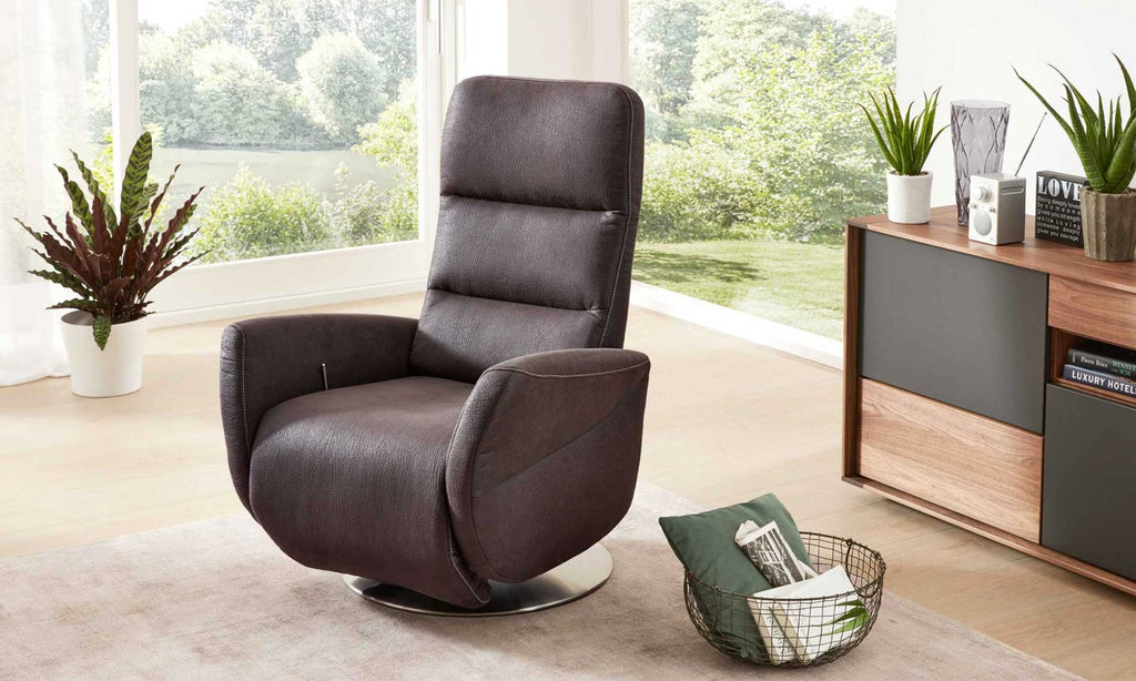 Relaxsessel Stoff Anthrazit