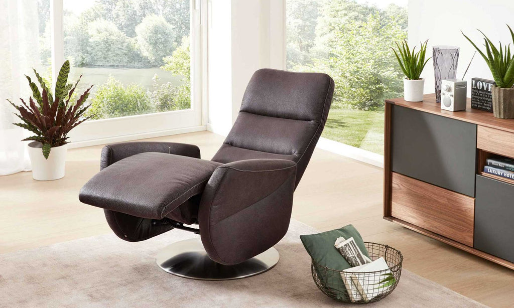 Relaxsessel Stoff Anthrazit
