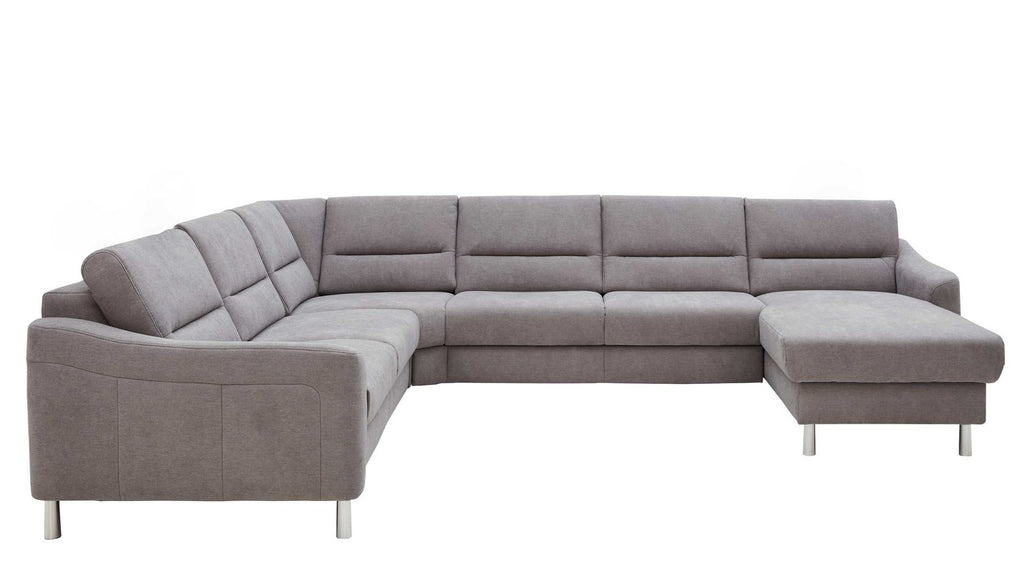 Interliving Serie 4305 – Wohnlandschaft Chenille Silbergrau