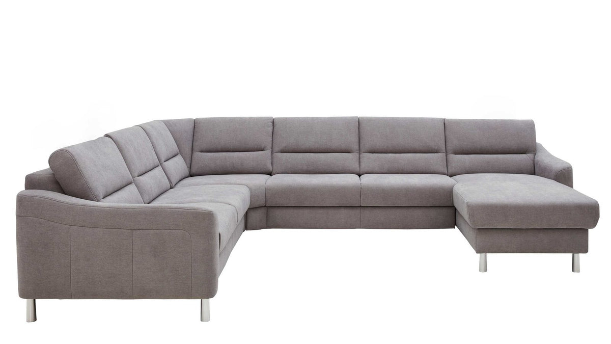 Interliving Serie 4305 – Wohnlandschaft Chenille Silbergrau