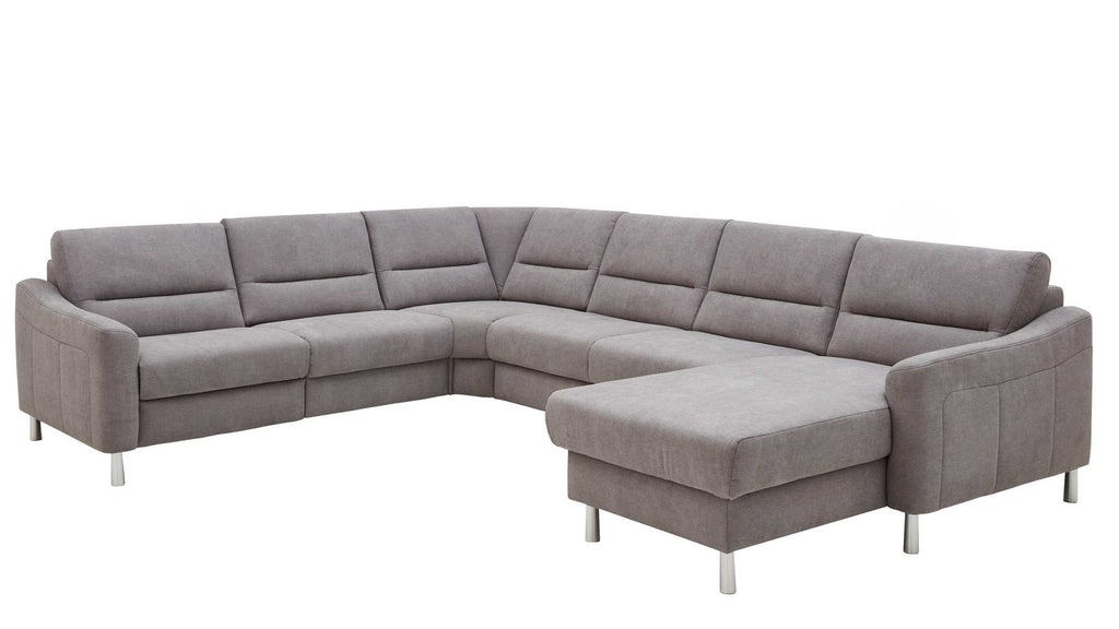 Interliving Serie 4305 – Wohnlandschaft Chenille Silbergrau
