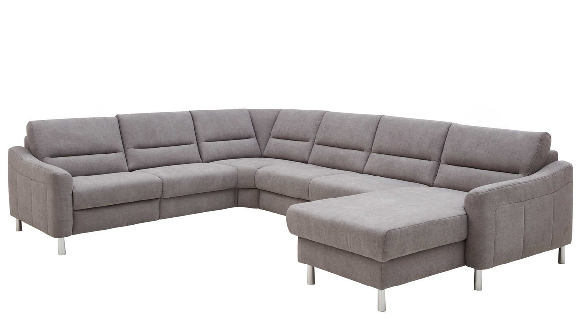 Interliving Serie 4305 – Wohnlandschaft Chenille Silbergrau