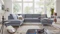 Interliving Serie 4305 – Wohnlandschaft Stoff Stahlblau