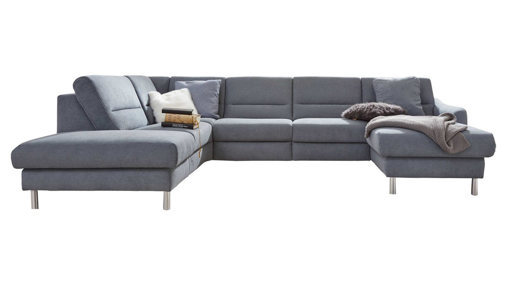 Interliving Serie 4305 – Wohnlandschaft Stoff Stahlblau