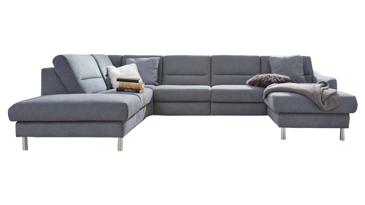 Interliving Serie 4305 – Wohnlandschaft Stoff Stahlblau