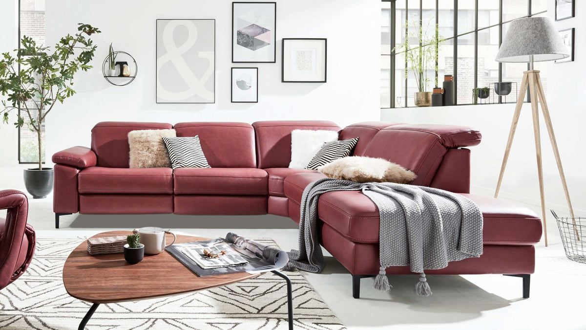 Interliving Serie 4054 – Ecksofa Leder Rot