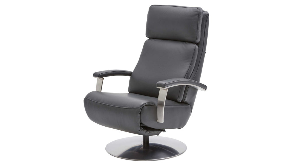 Relaxsessel Leder Anthrazit