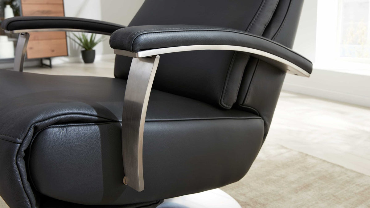 Relaxsessel Leder Anthrazit