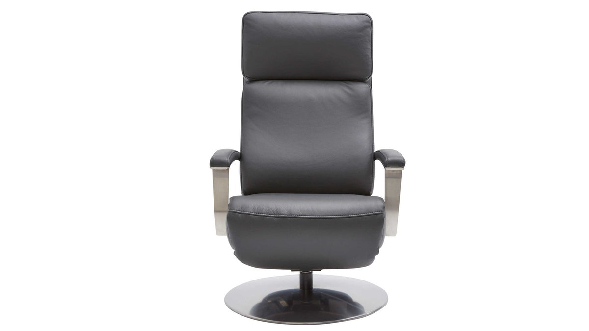 Relaxsessel Leder Anthrazit