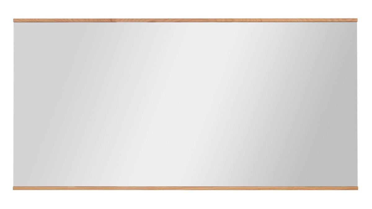 Moderne Garderobe aus Holz mit grauen Fronten, Schuhschrank, Spiegel und Wandpaneel