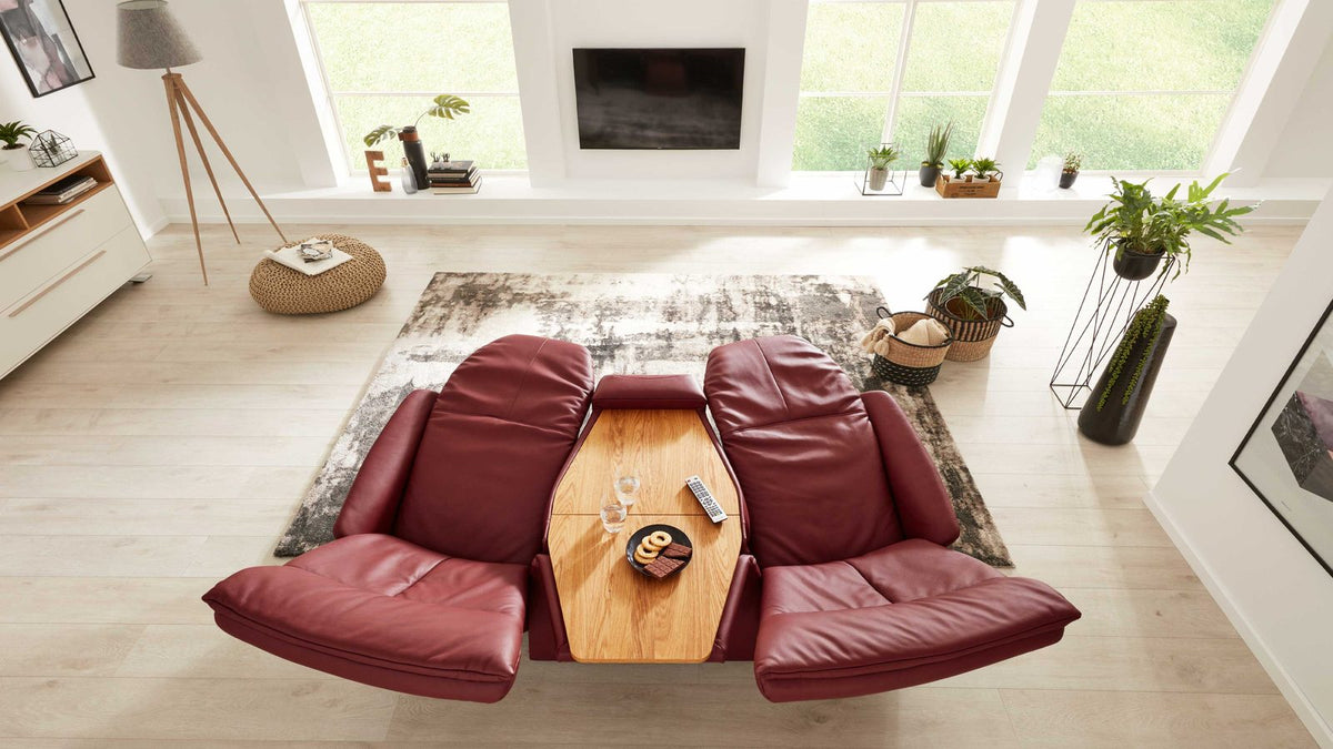 Interliving Serie 4210 – Trapezsofa 3-Sitzer Leder Rot