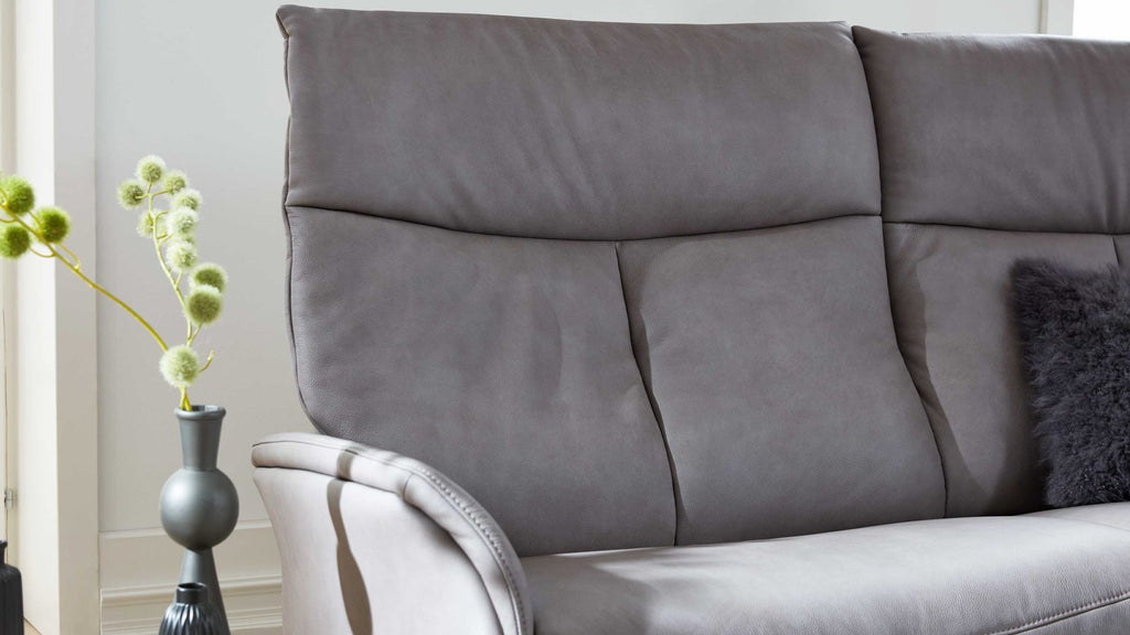 Interliving Serie 4211 – Einzelsofa 3-Sitzer Leder Grau