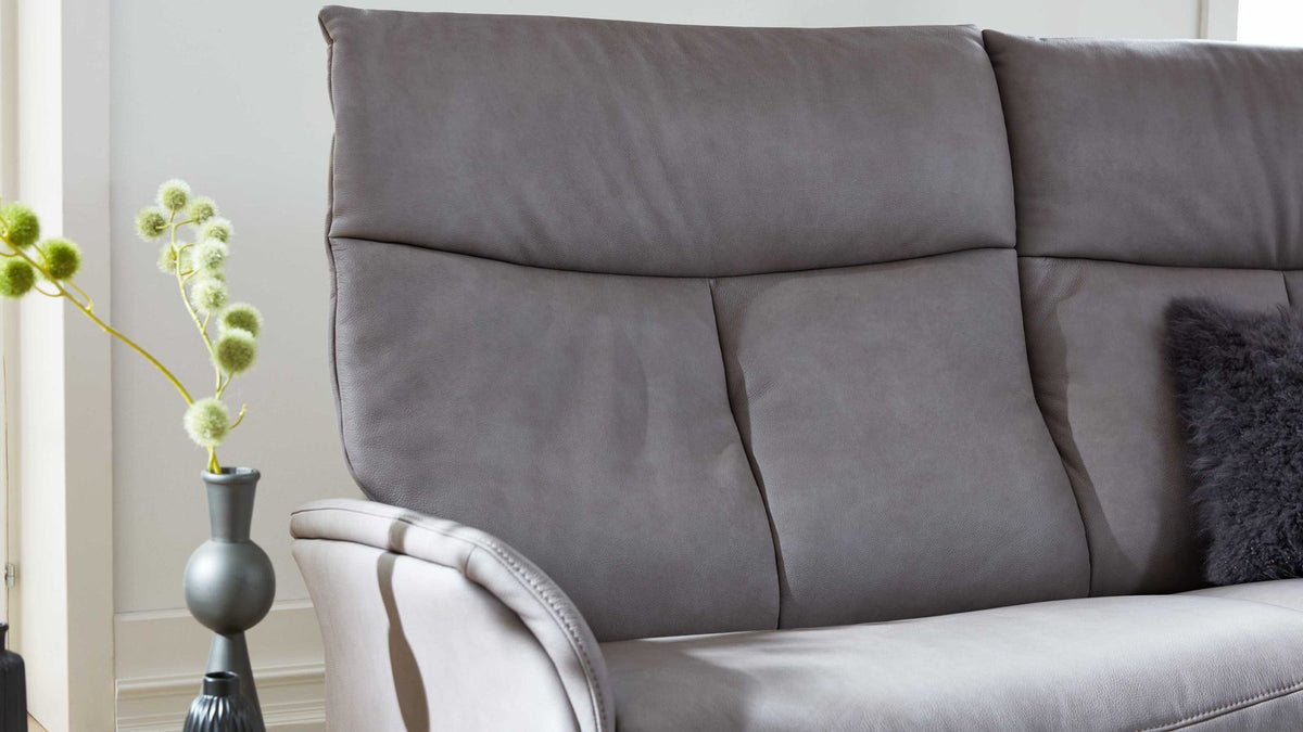 Interliving Serie 4211 – Einzelsofa 3-Sitzer Leder Grau