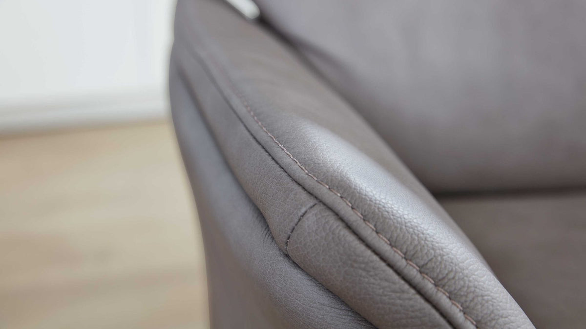 Interliving Serie 4211 – Einzelsofa 3-Sitzer Leder Grau