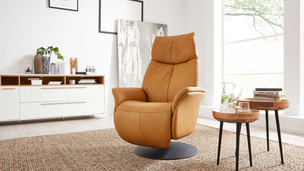 Relaxsessel Leder Kurkuma