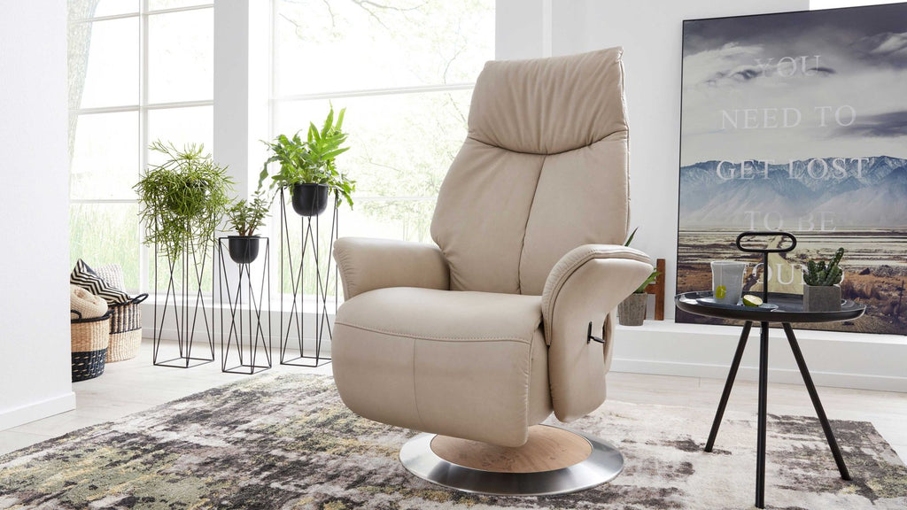 Relaxsessel Leder Beige