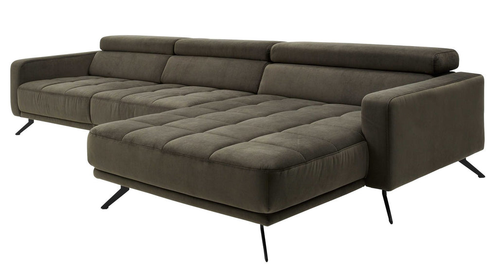 Interliving Serie 4303 – Ecksofa Samt Olivgrün