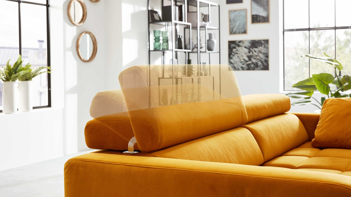 Interliving Serie 4303 – Einzelsofa 3-Sitzer Samt Curry