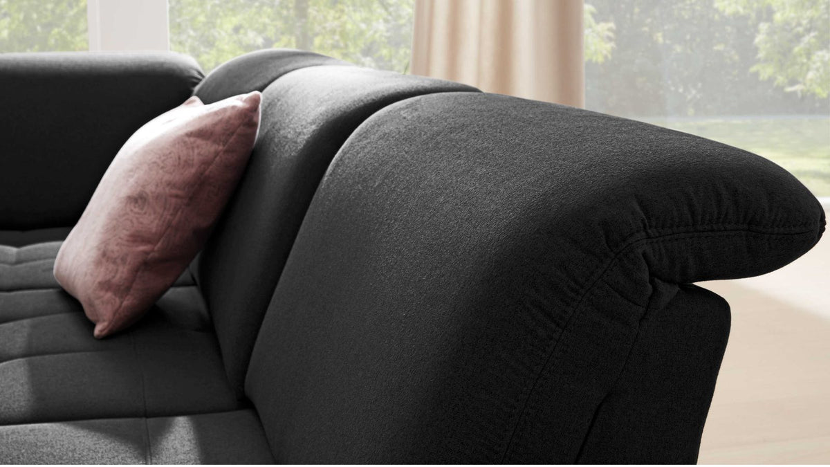 Interliving Serie 4250 – Ecksofa Stoff Schwarz