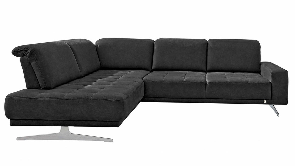 Interliving Serie 4250 – Ecksofa Stoff Schwarz