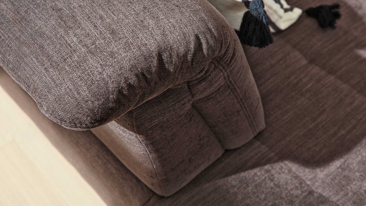 Interliving Serie 4250 – Ecksofa Stoff Dunkelbraun