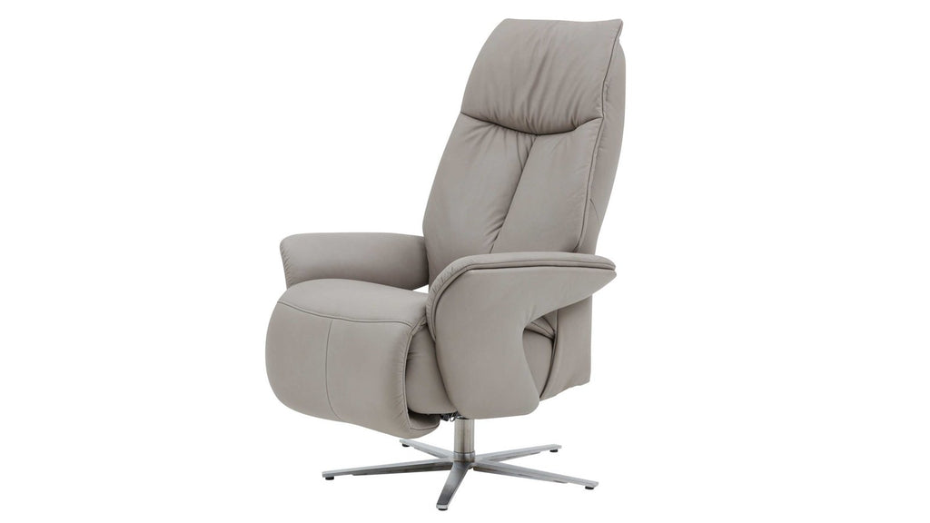 Relaxsessel Leder Hellgrau
