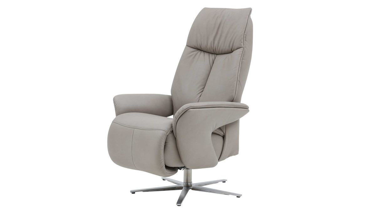 Relaxsessel Leder Hellgrau