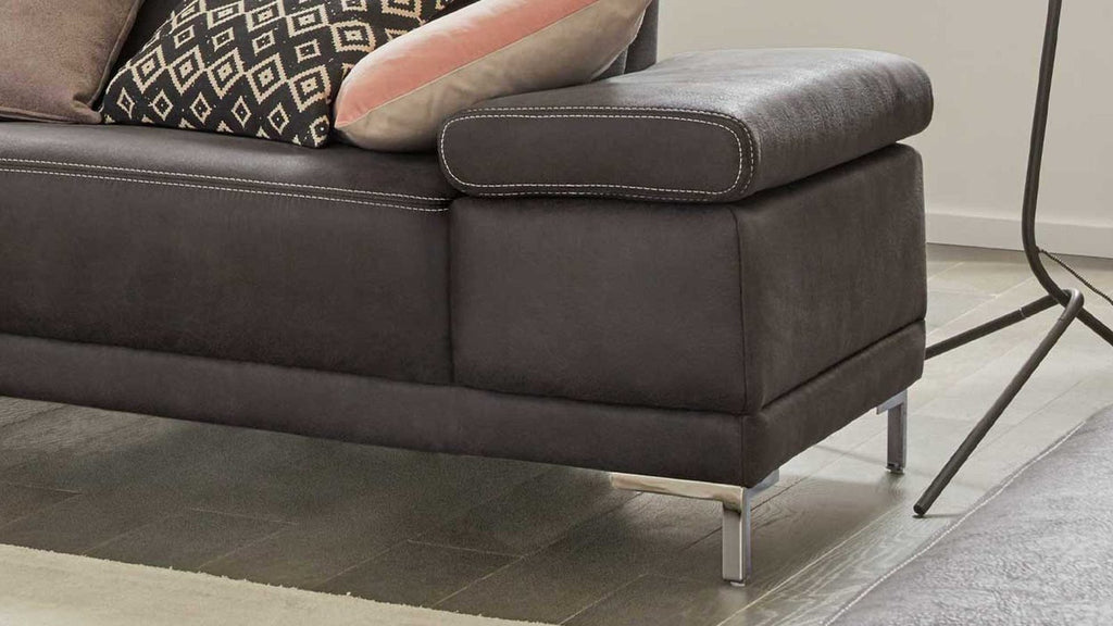 Interliving Serie 4252 – Ecksofa Stoff Dunkelgrau