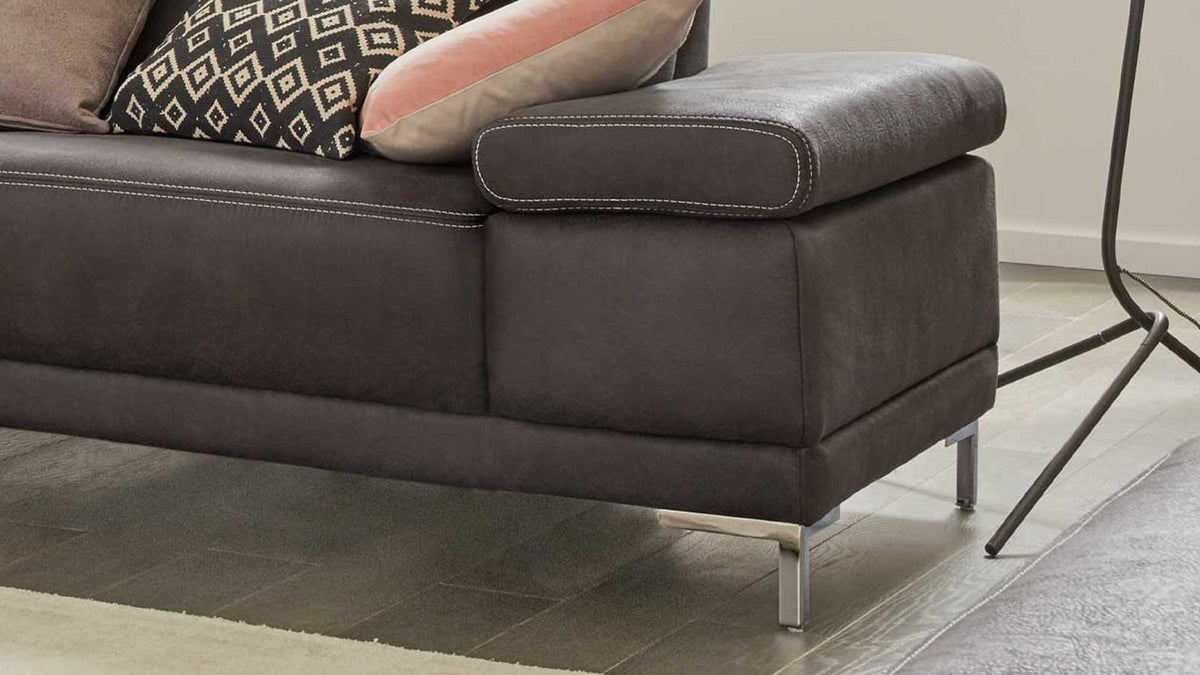 Interliving Serie 4252 – Ecksofa Stoff Dunkelgrau