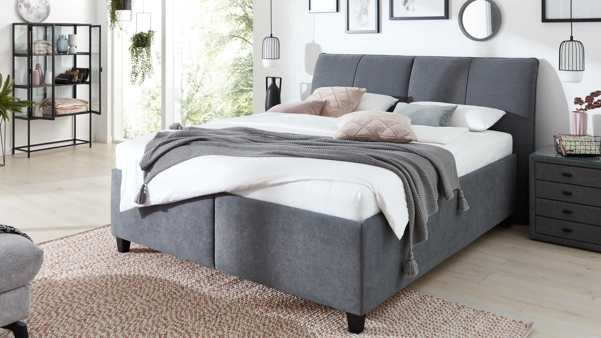 Interliving Polsterbett Serie 1414 in Dunkelgrau