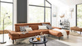 Interliving Serie 4254 – Ecksofa Mikrofaser Cognac