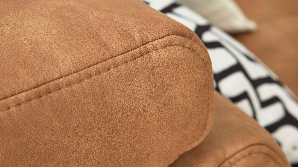 Interliving Serie 4254 – Ecksofa Mikrofaser Cognac