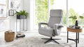 Relaxsessel Stoff Hellgrau