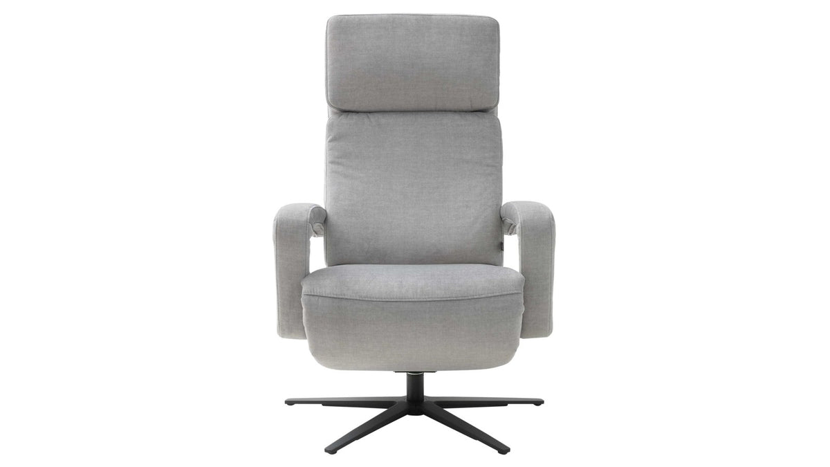 Relaxsessel Stoff Hellgrau