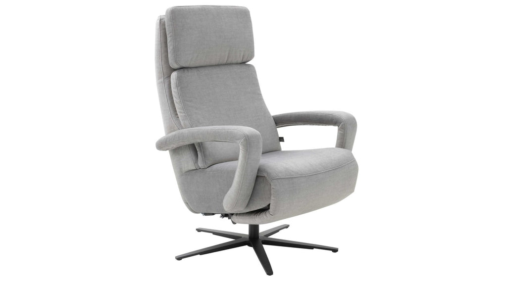 Relaxsessel Stoff Hellgrau