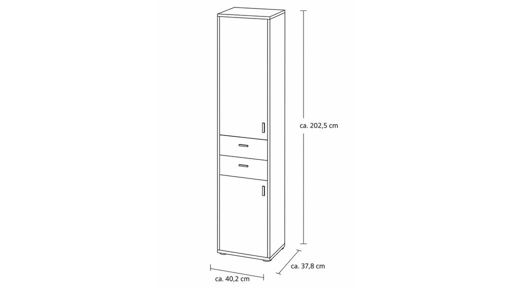 Interliving Stauraumschrank Serie 2024 mit Eichefurnier