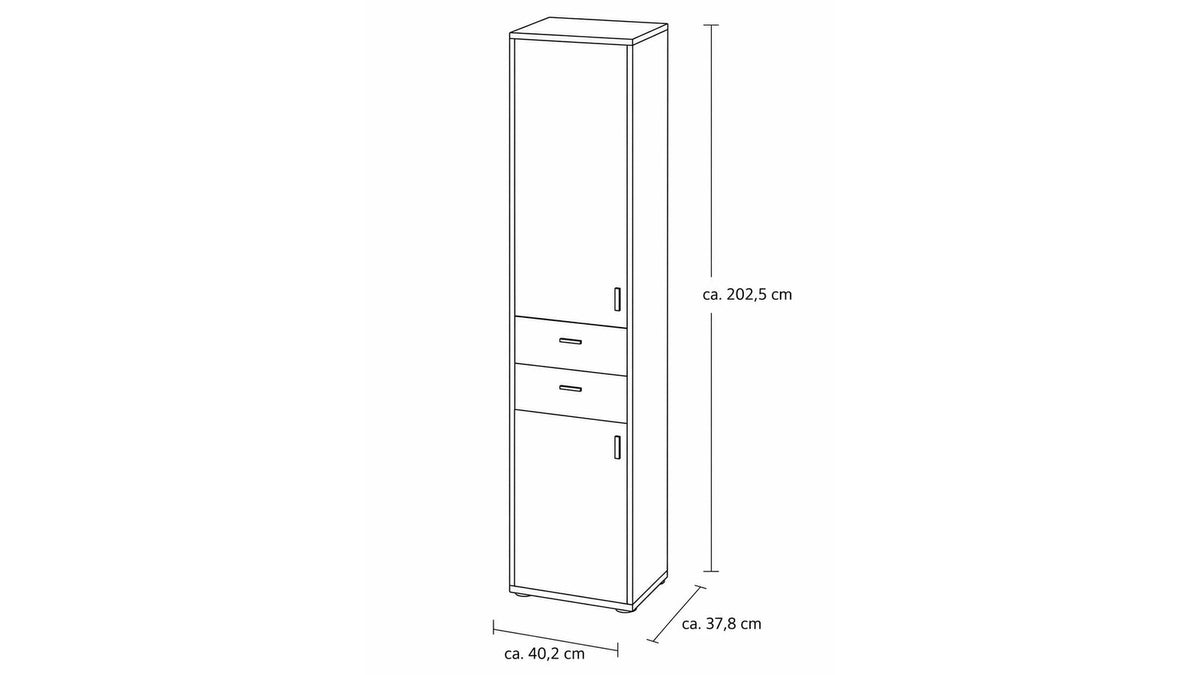 Interliving Stauraumschrank Serie 2024 mit Eichefurnier