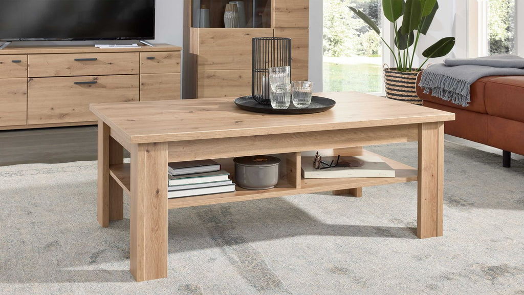 Interliving Couchtisch Alteiche mit Ablagefach