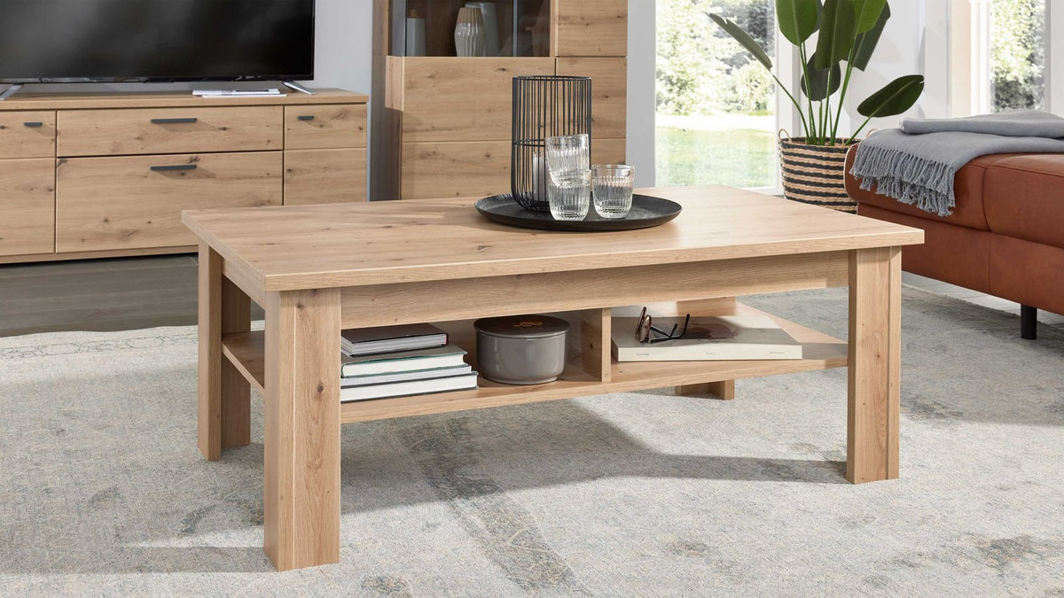 Interliving Couchtisch Alteiche mit Ablagefach