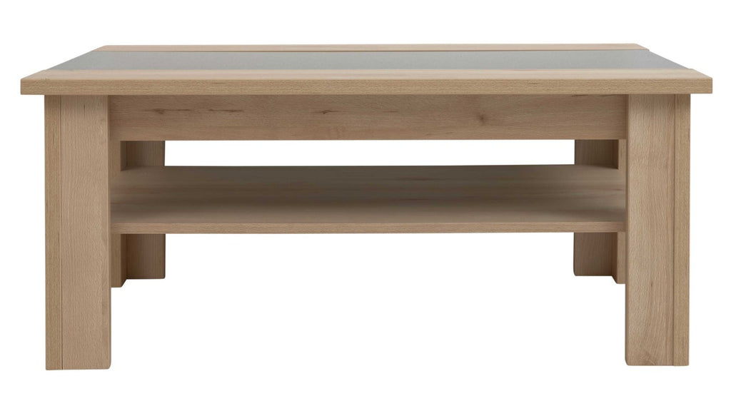 Interliving Couchtisch Serie 2110 in Naturbuche mit Glasauflage